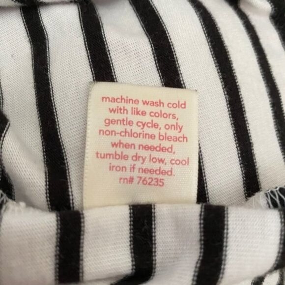 Coral Bay Petite Black and White Striped Top PM - Picture 8 of 8